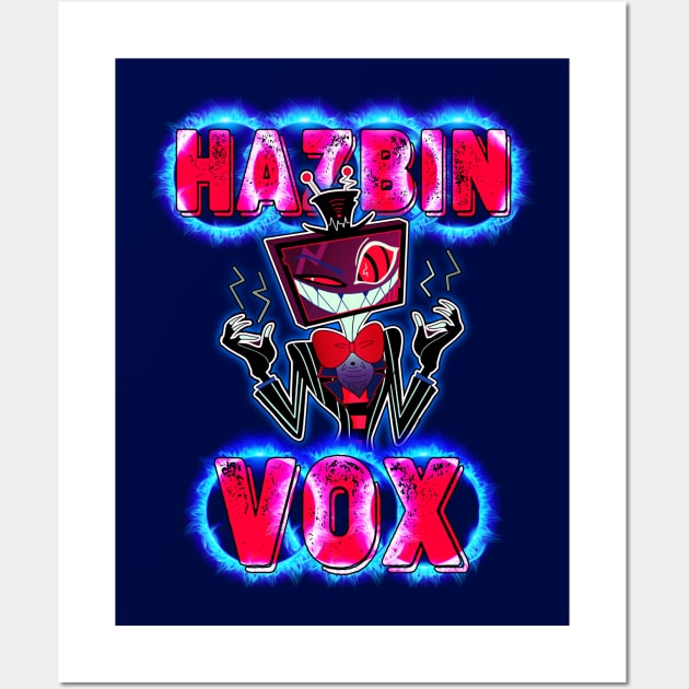 Funny And Funky Hazbin Hotel Vox Wall Art by Pharaoh Shop